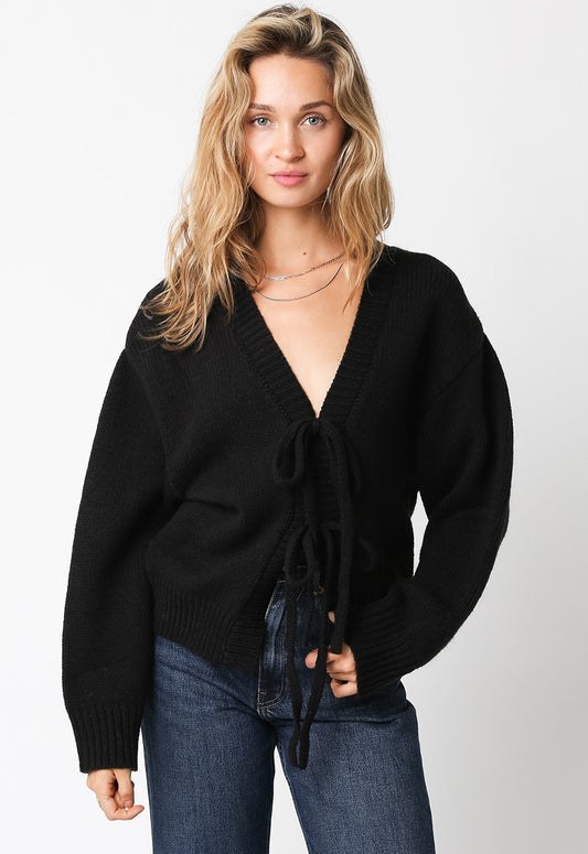 Casey Black Bow Sweater