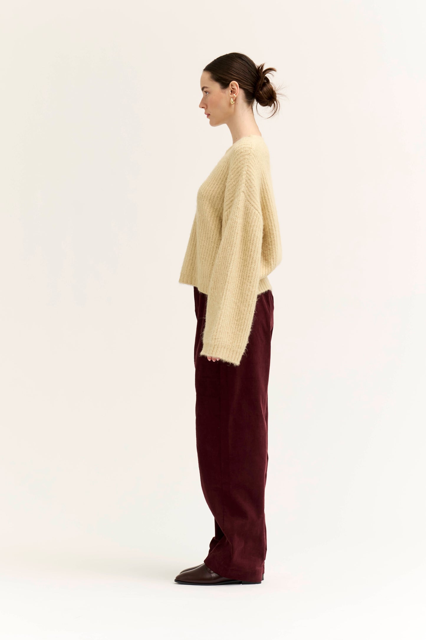 Loose Fit Fuzzy Yarn Sweater