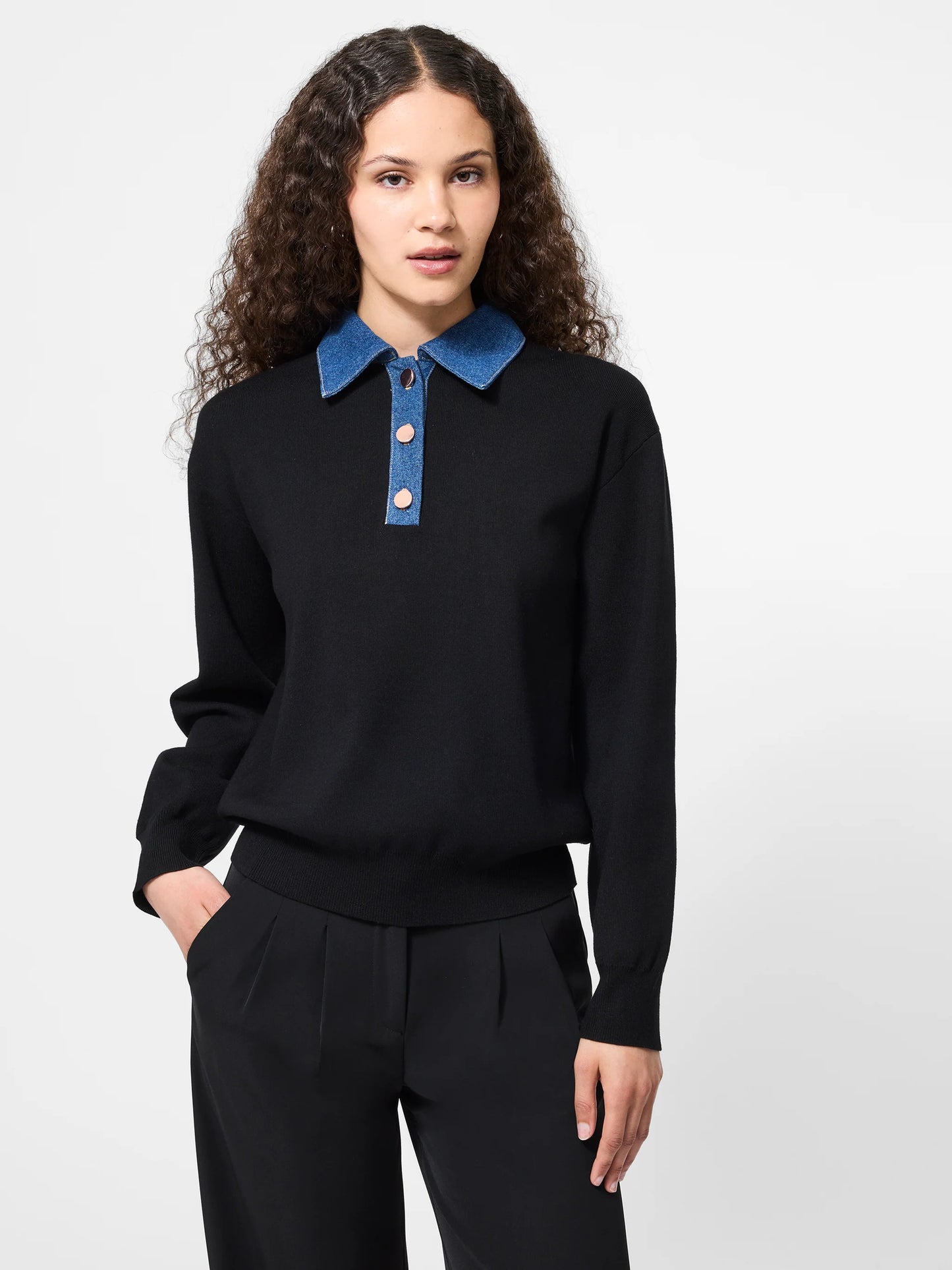 French Connection Denim Knit Sweater