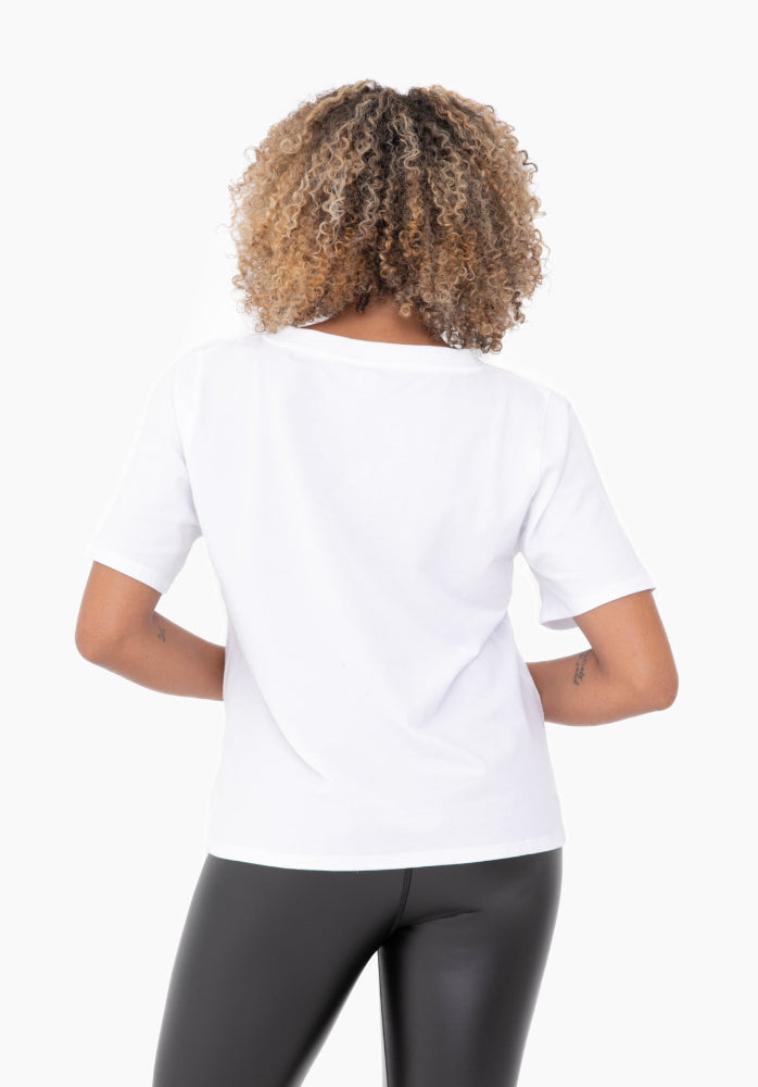 Pima Cotton Blend V-Neck