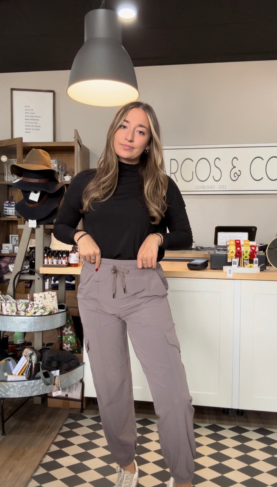 SPANX Casual Fridays Cargo Jogger Pant Smoke