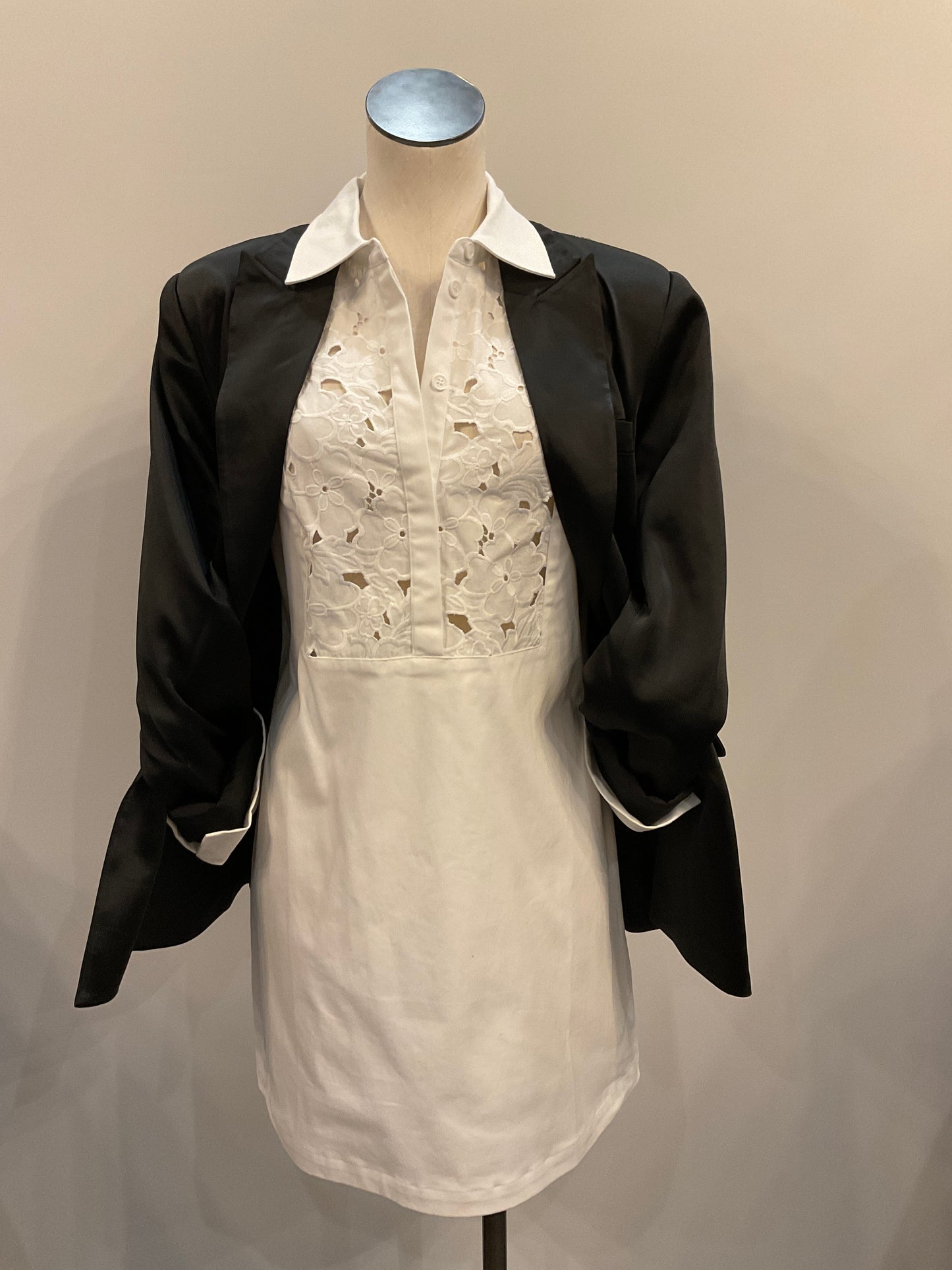 Lace Yoke Insert Dress
