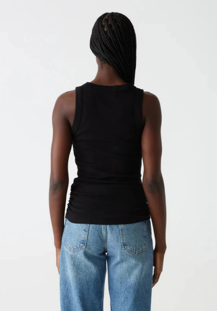 Michael Stars Halley Ribbed Tank with Ruching