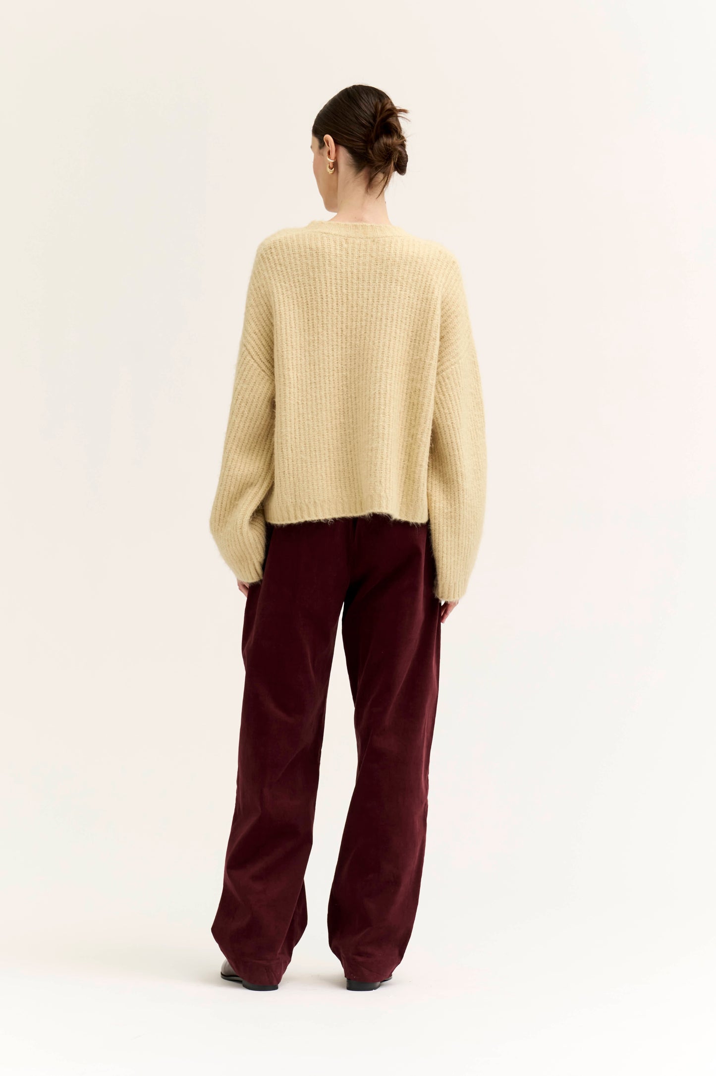 Loose Fit Fuzzy Yarn Sweater