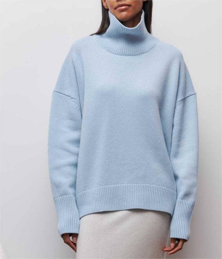 Soft oversize turtleneck sweater
