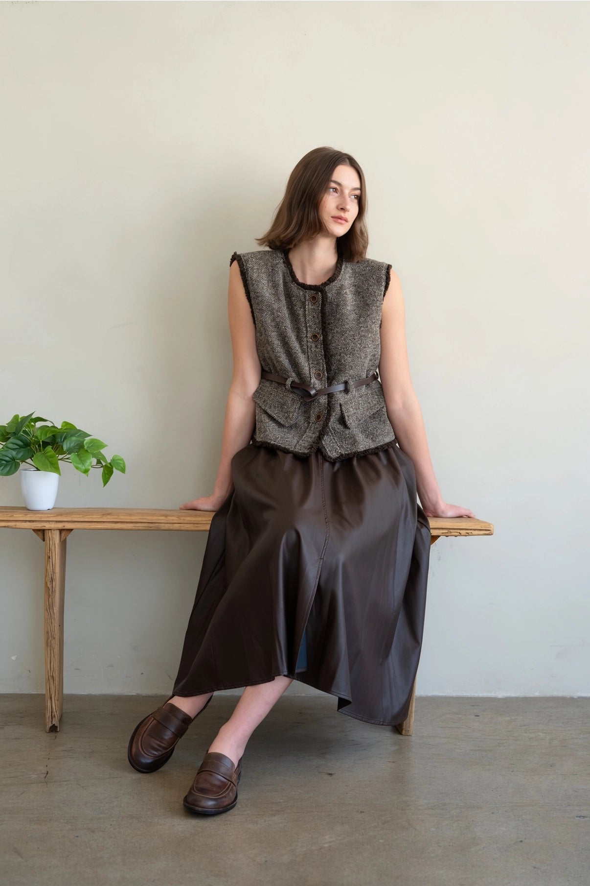 A-Line Midi Skirt