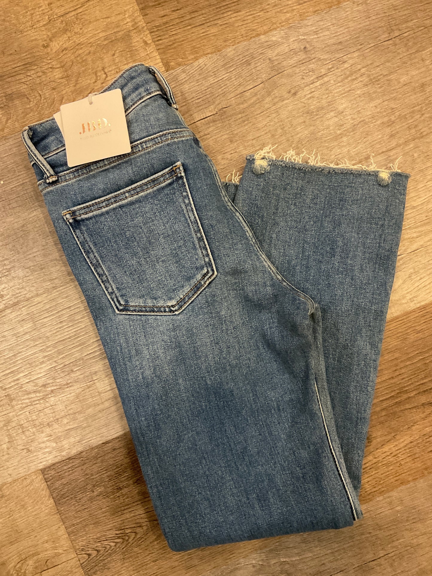 HR Crop Flare W/Distressed
