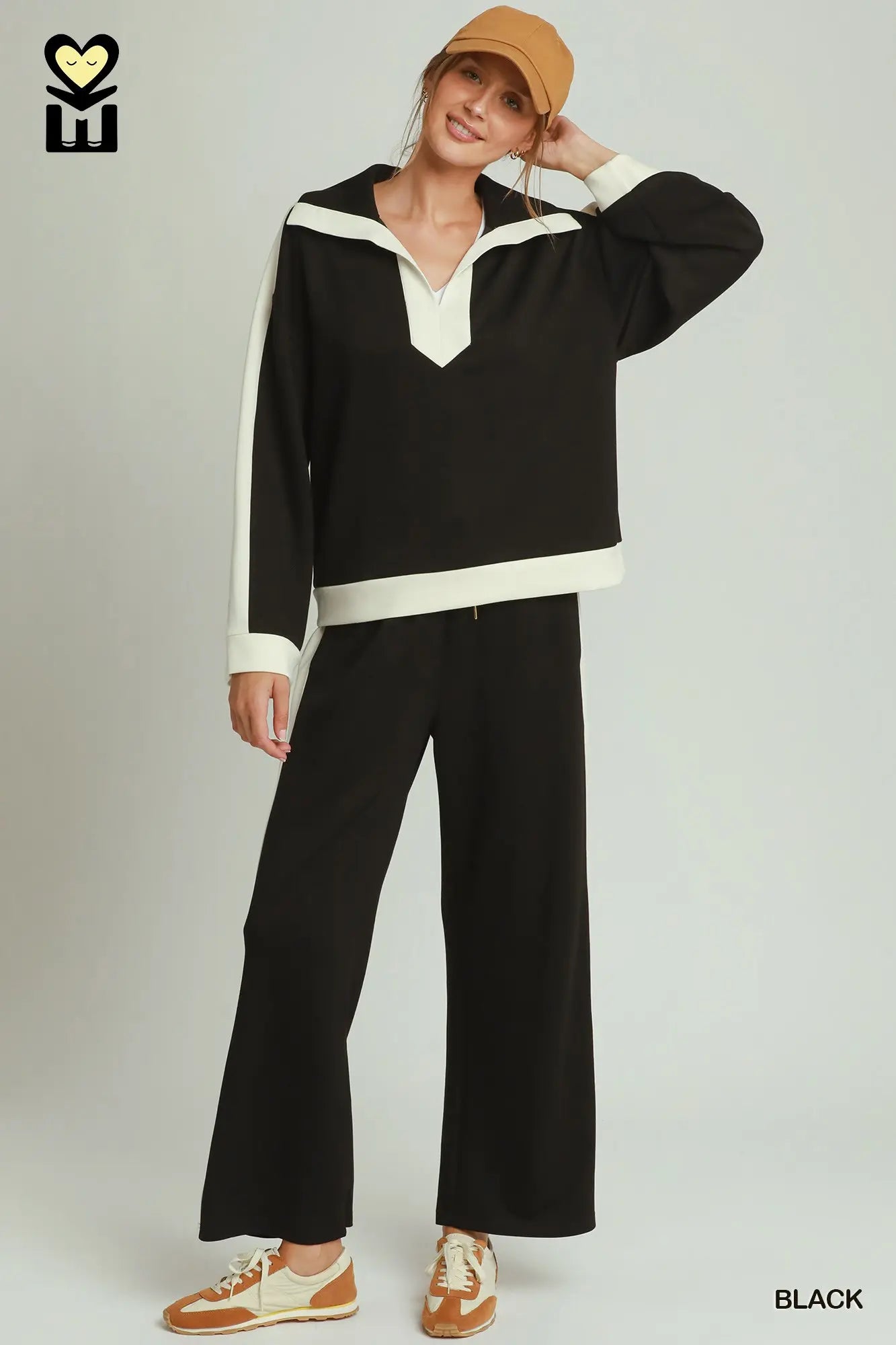 ColorBlock Wide Placket Top