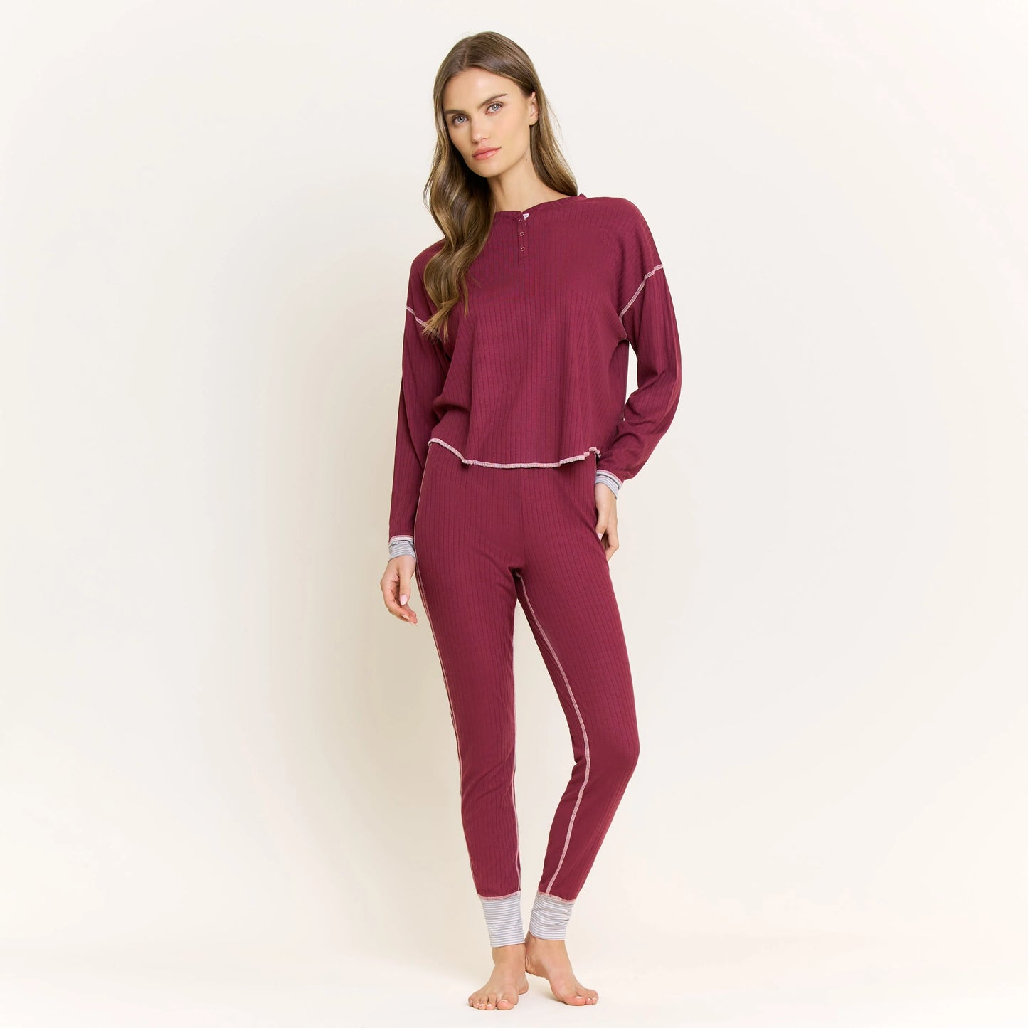 Cuddle Crew Long Henley Set