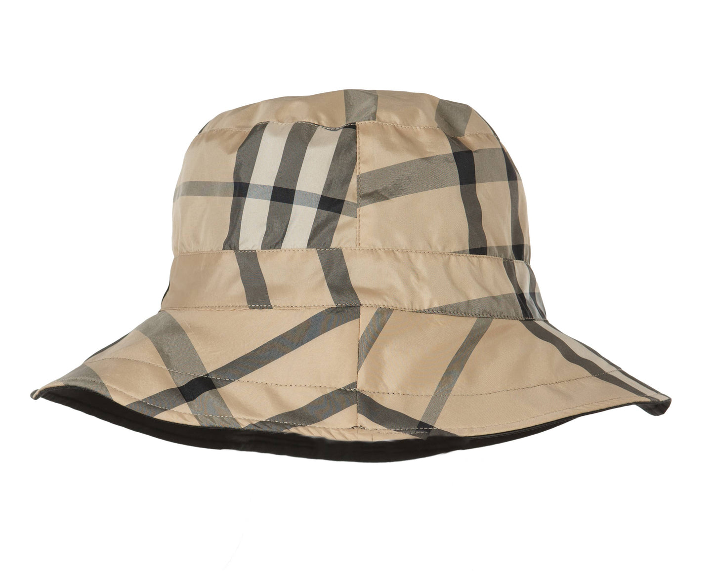 Shiny Black & Plaid RAINCAP