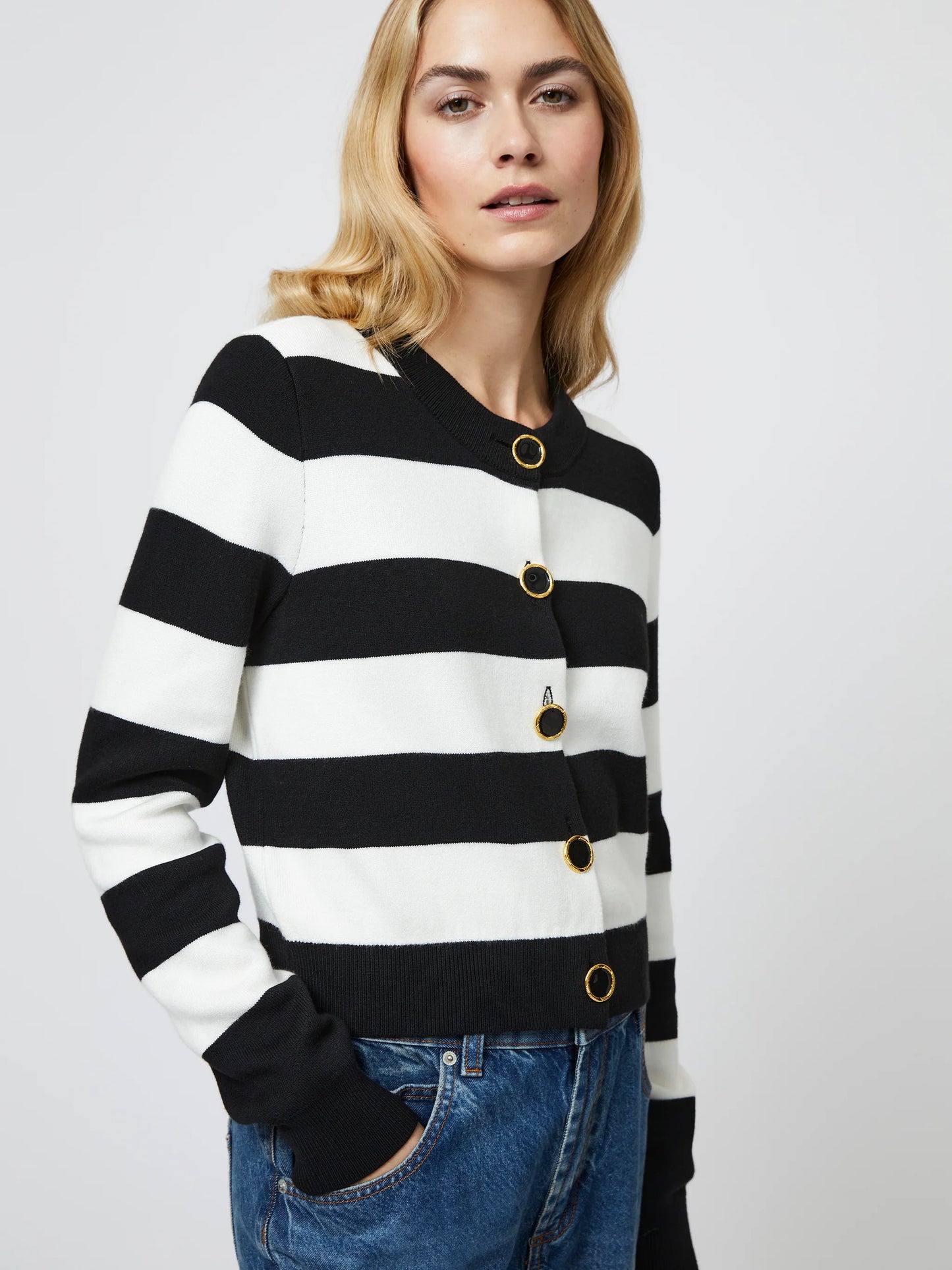 French Connection Nyrobi Stripe Cardigan