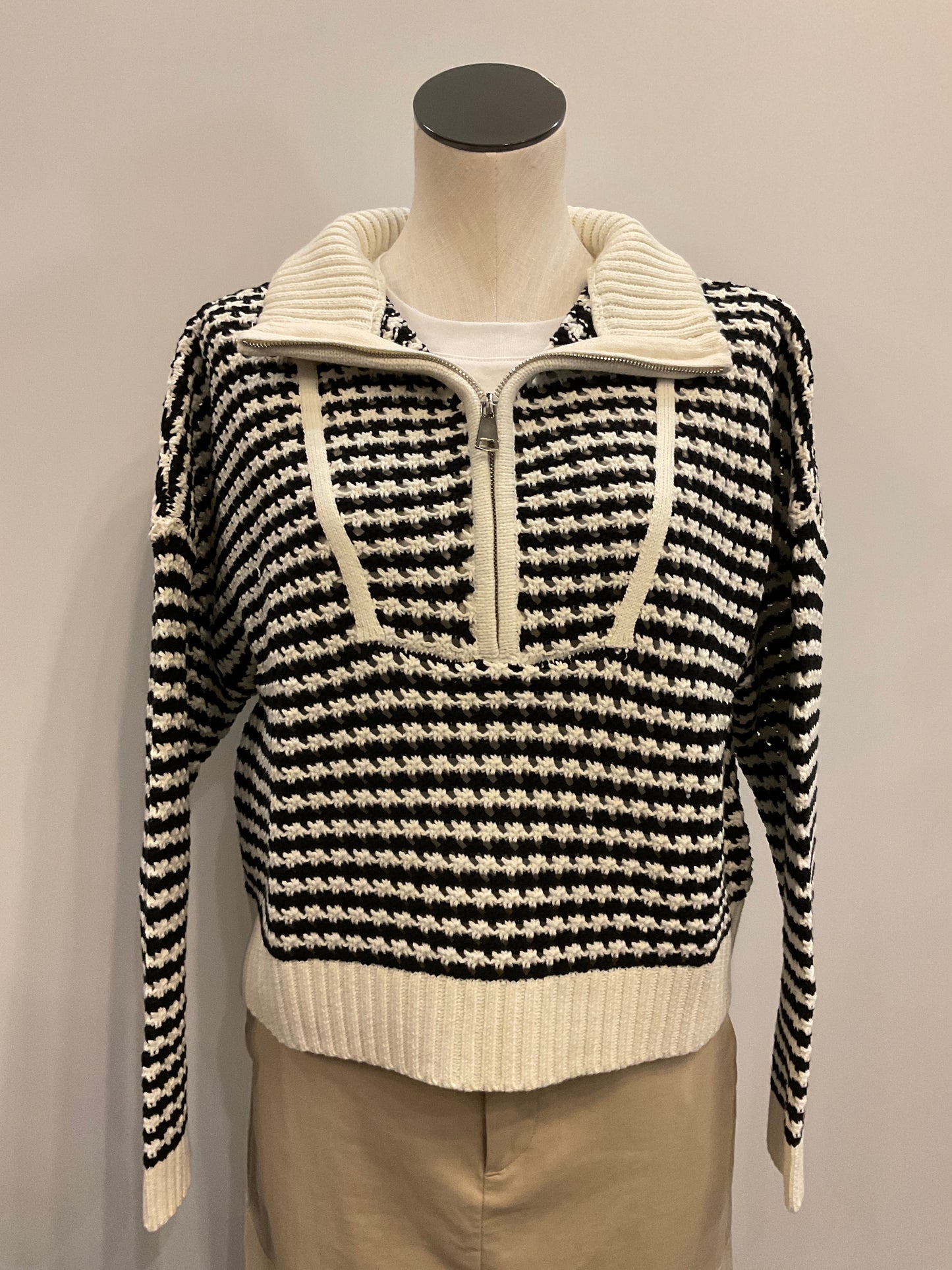 Black & White 1/4 Zip
