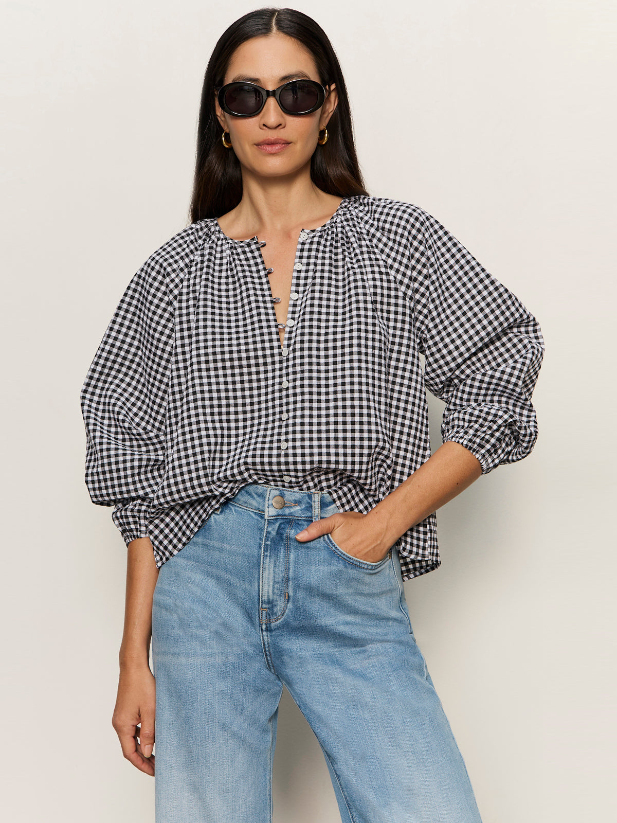 Sanctuary Gingham Blouse