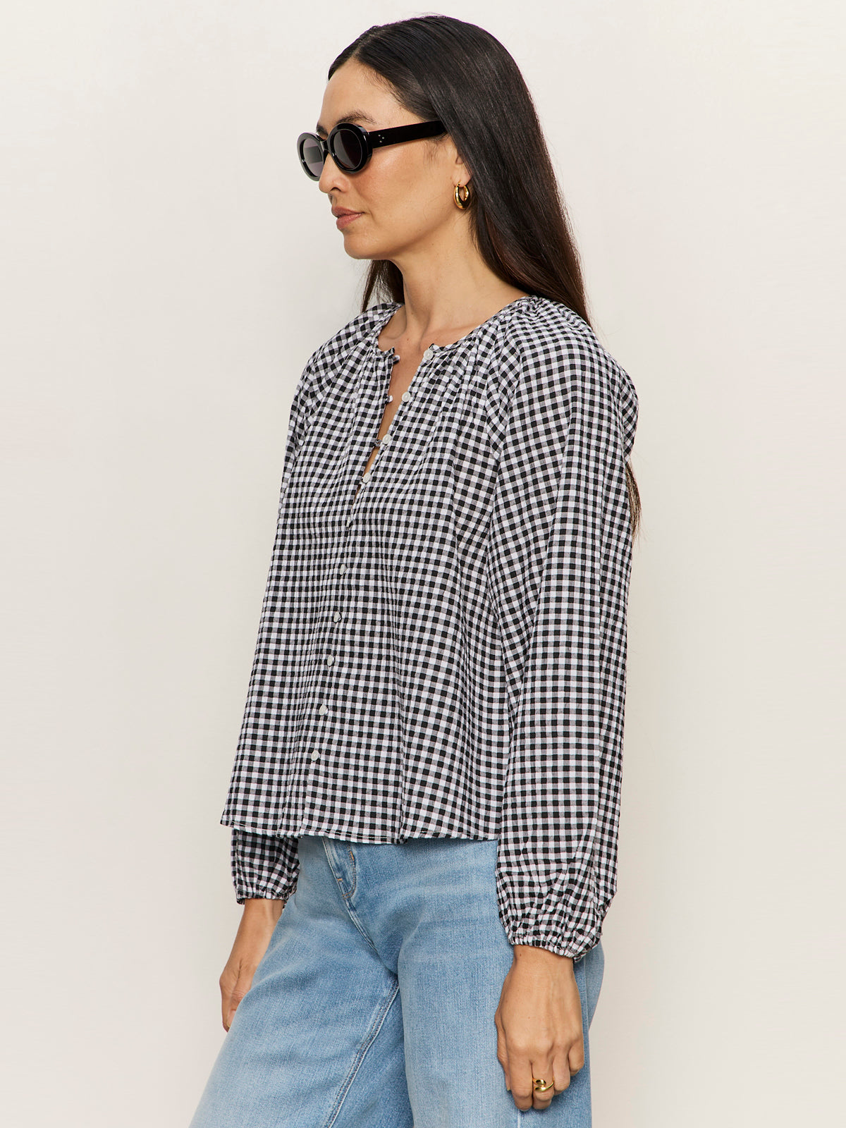 Sanctuary Gingham Blouse