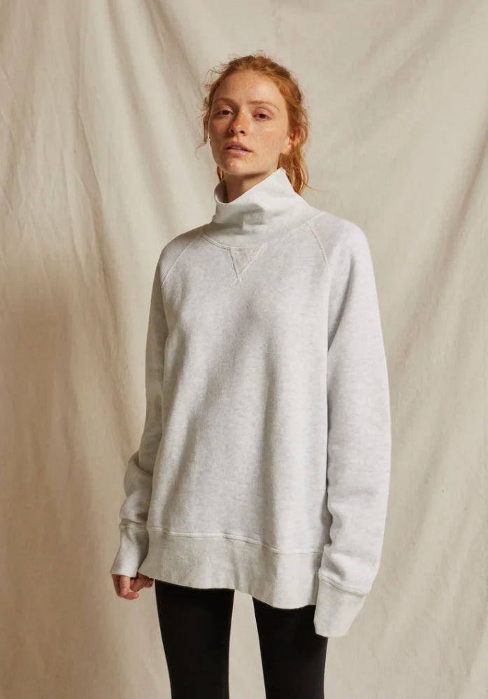 Oversized Turtleneck Pullover-Ash