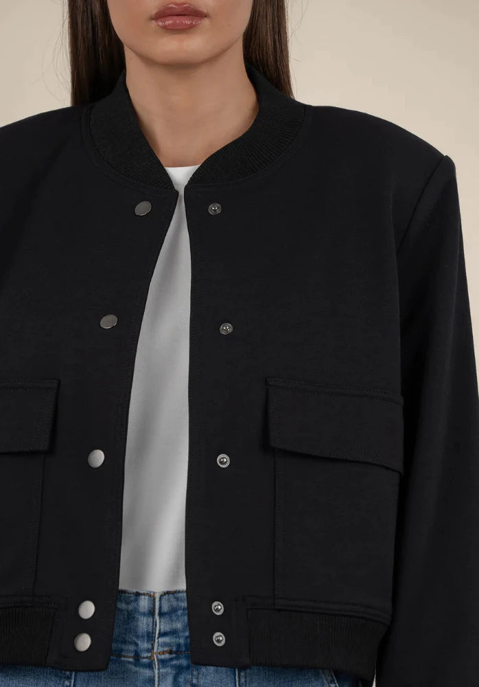 Kut from the Kloth Camilla Black Bomber Jacket