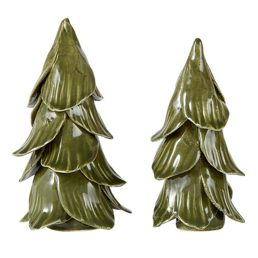 Santa Barbara Green Ceramic Trees