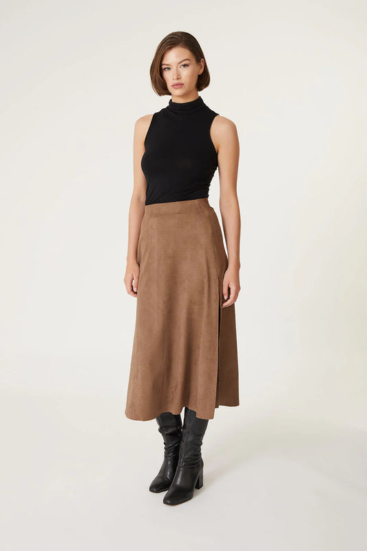 Level 99 Uma Faux Suede Skirt