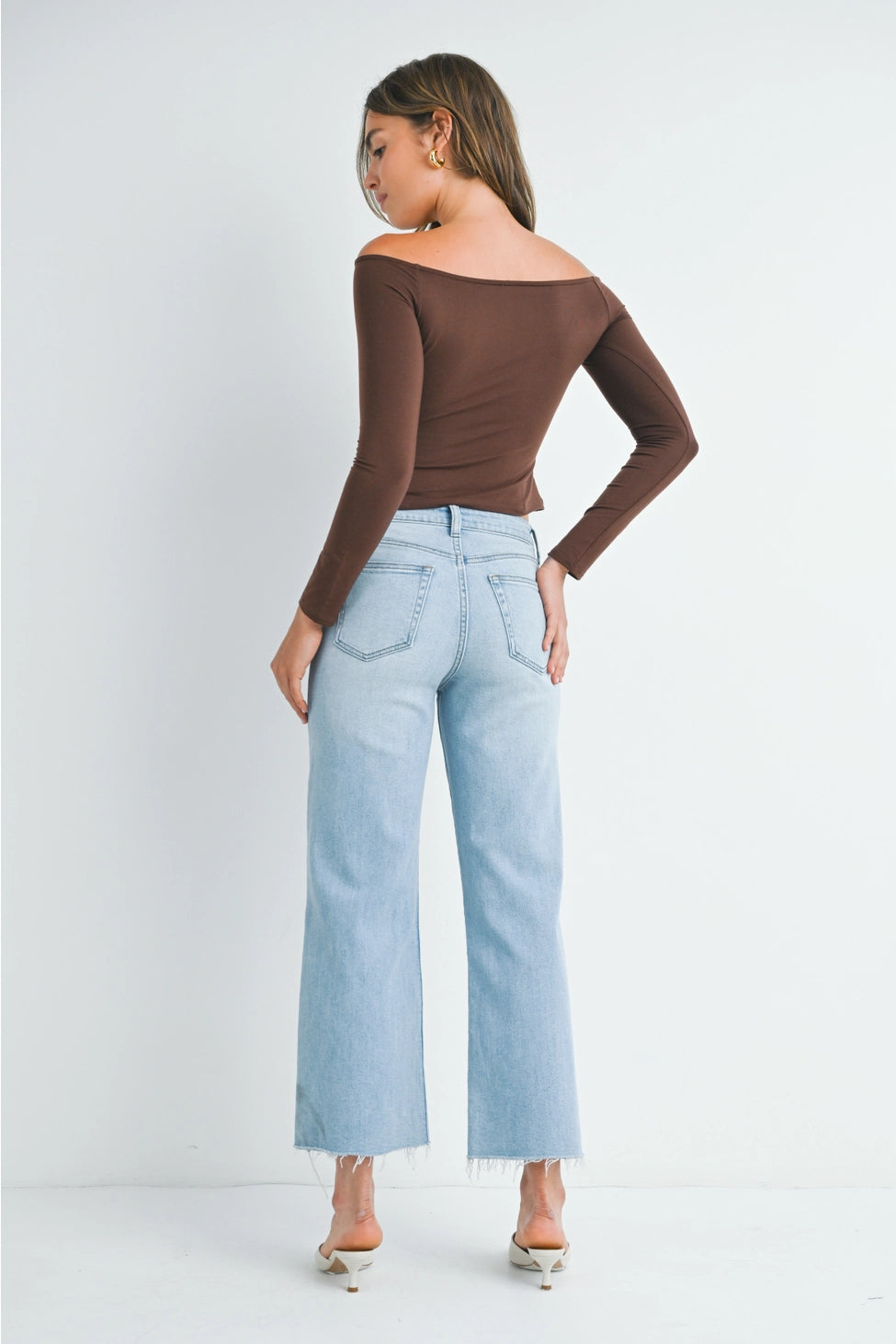 Light Denim Slim Wide
