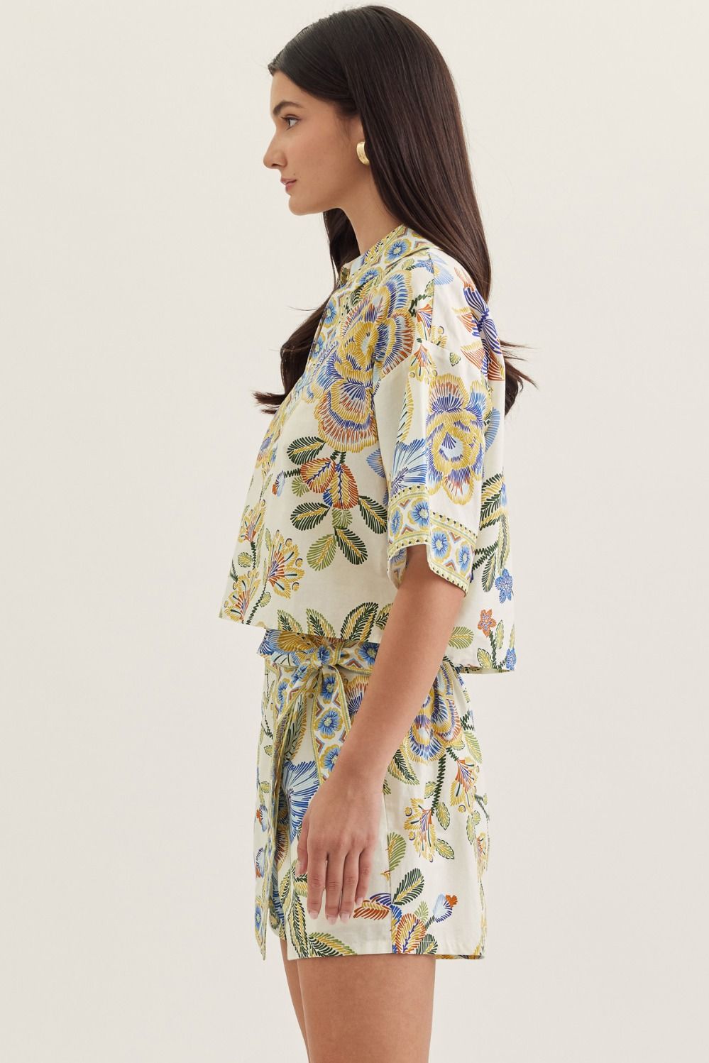 White Botanical Skort