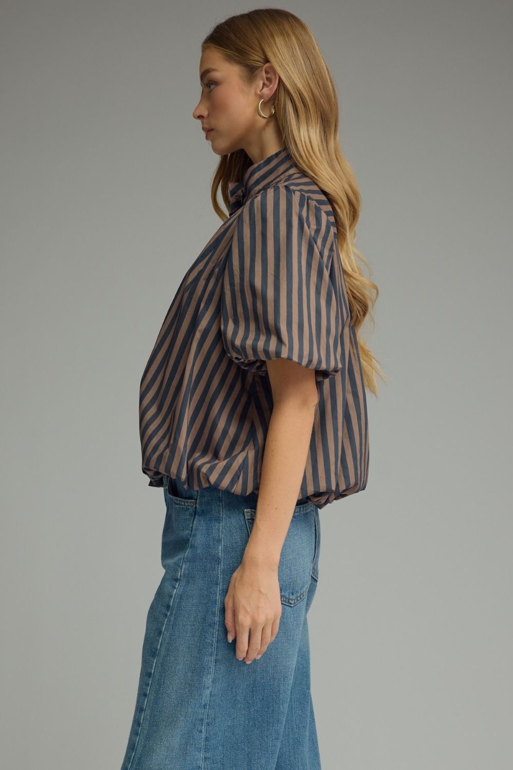 Striped Bubble Top