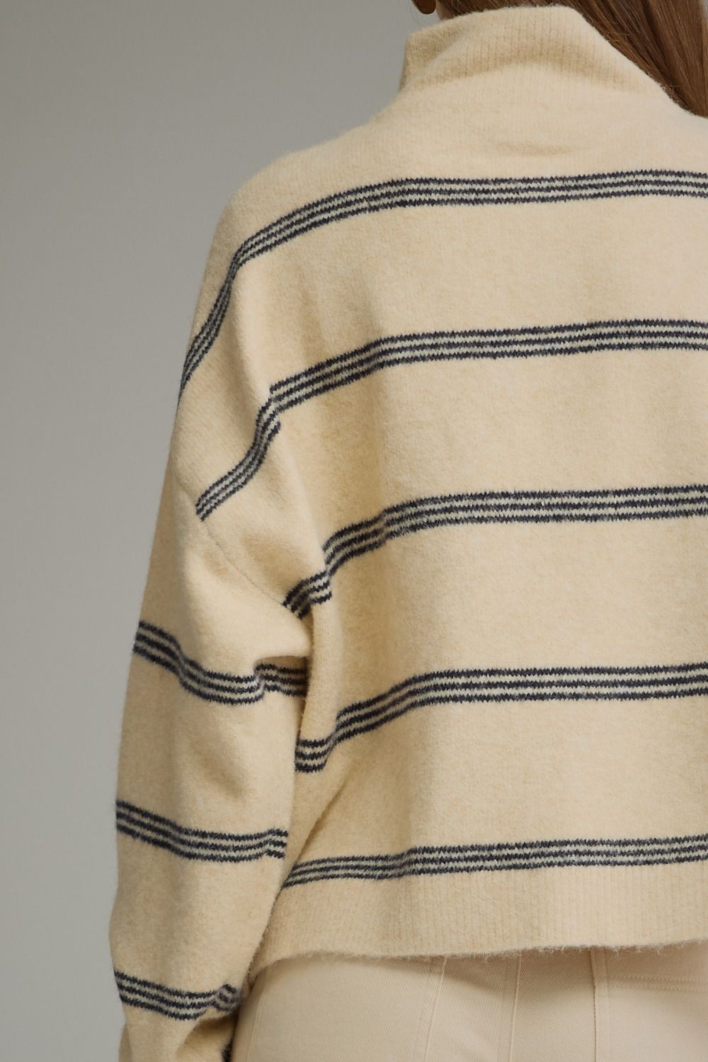 Coastal Stripe Mock Neck
